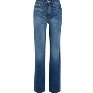 FRAME Le Jane faded high-rise straight-leg jeans Size 27